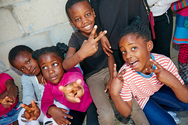 Cropped portrait of a group of kids at a community outreach event